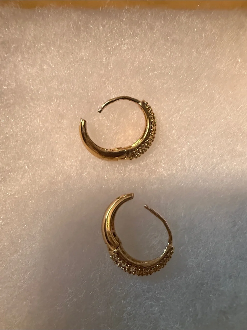 Gold Crystal Hoop Earrings